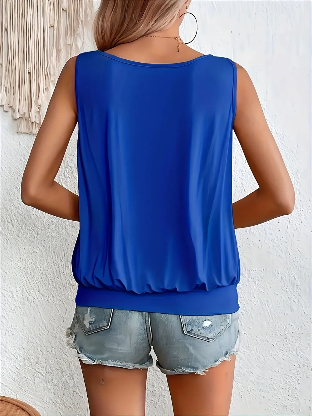 Full Size Ruched Scoop Neck Tank, image 7