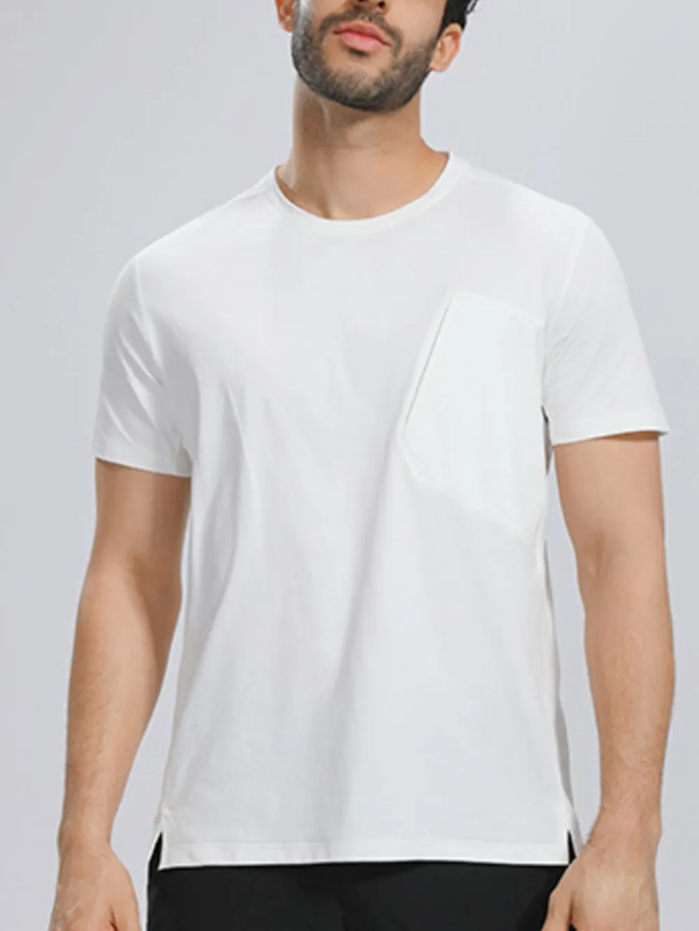 Men's Plus Size Round Neck Short Sleeve T-Shirt, image 2