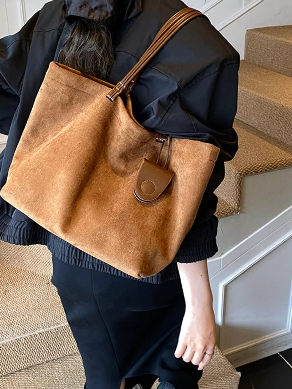 Classic Suede Tote Bag, image 12