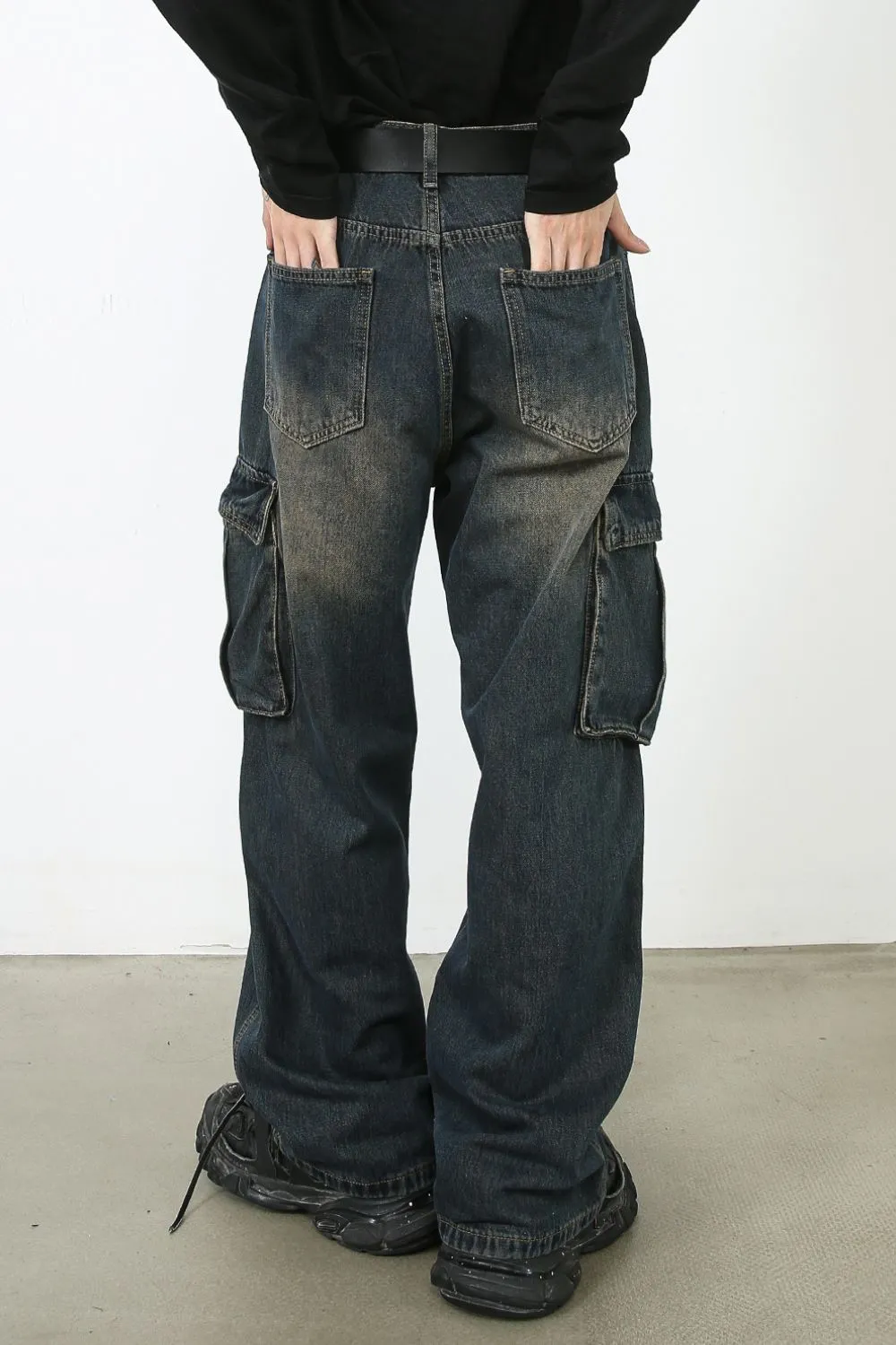 Men's Baggy Jeans with Cargo Pockets, image 3