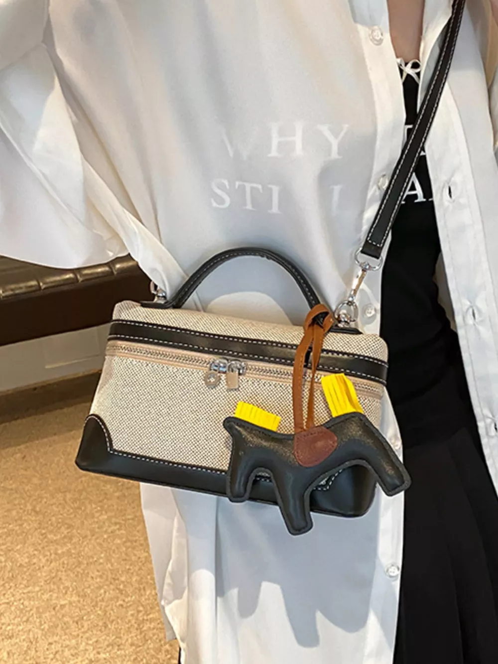 Top Handle Detachable Strap Handbag, image 6