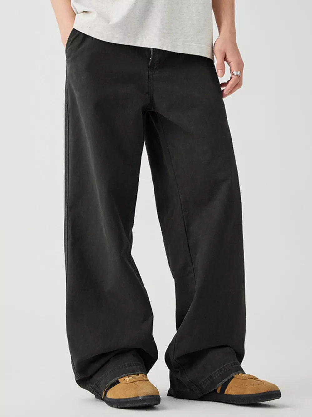 Men's Wide Leg Pants with Pockets