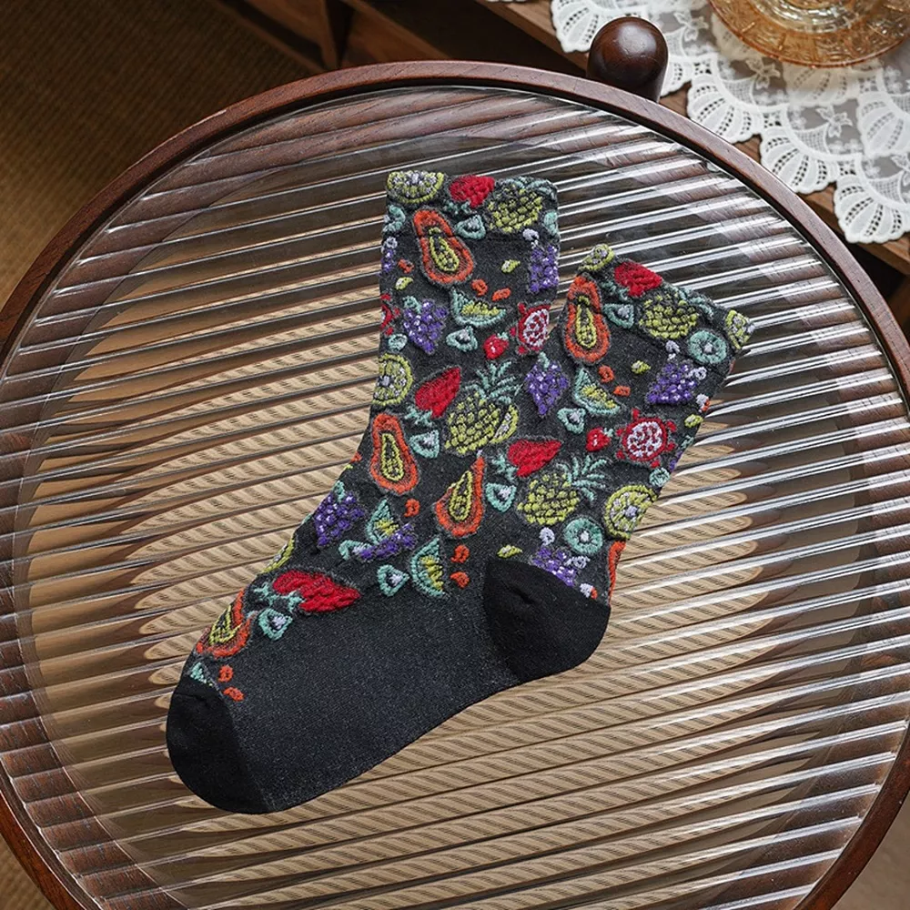 Fruit Pattern Crew Socks