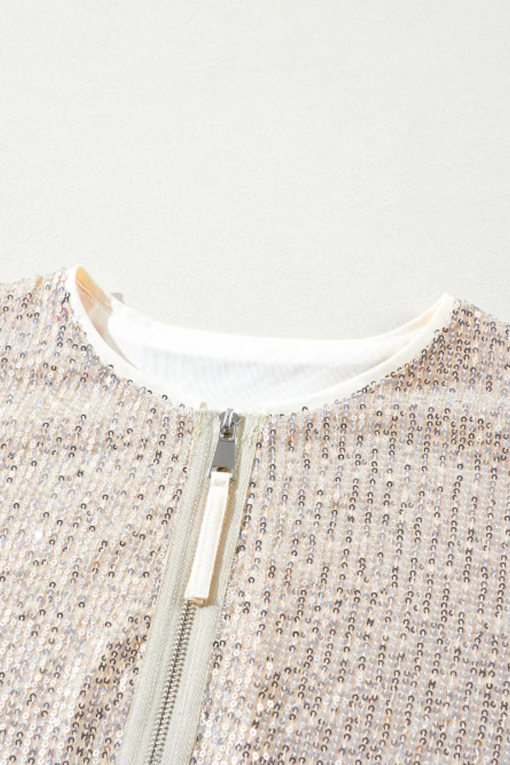 Sequin Zip Up Long Sleeve Jacket, image 6
