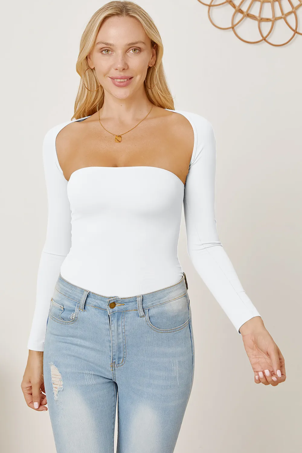 Cutout Raglan Sleeve Bolero and Tube Top, image 9