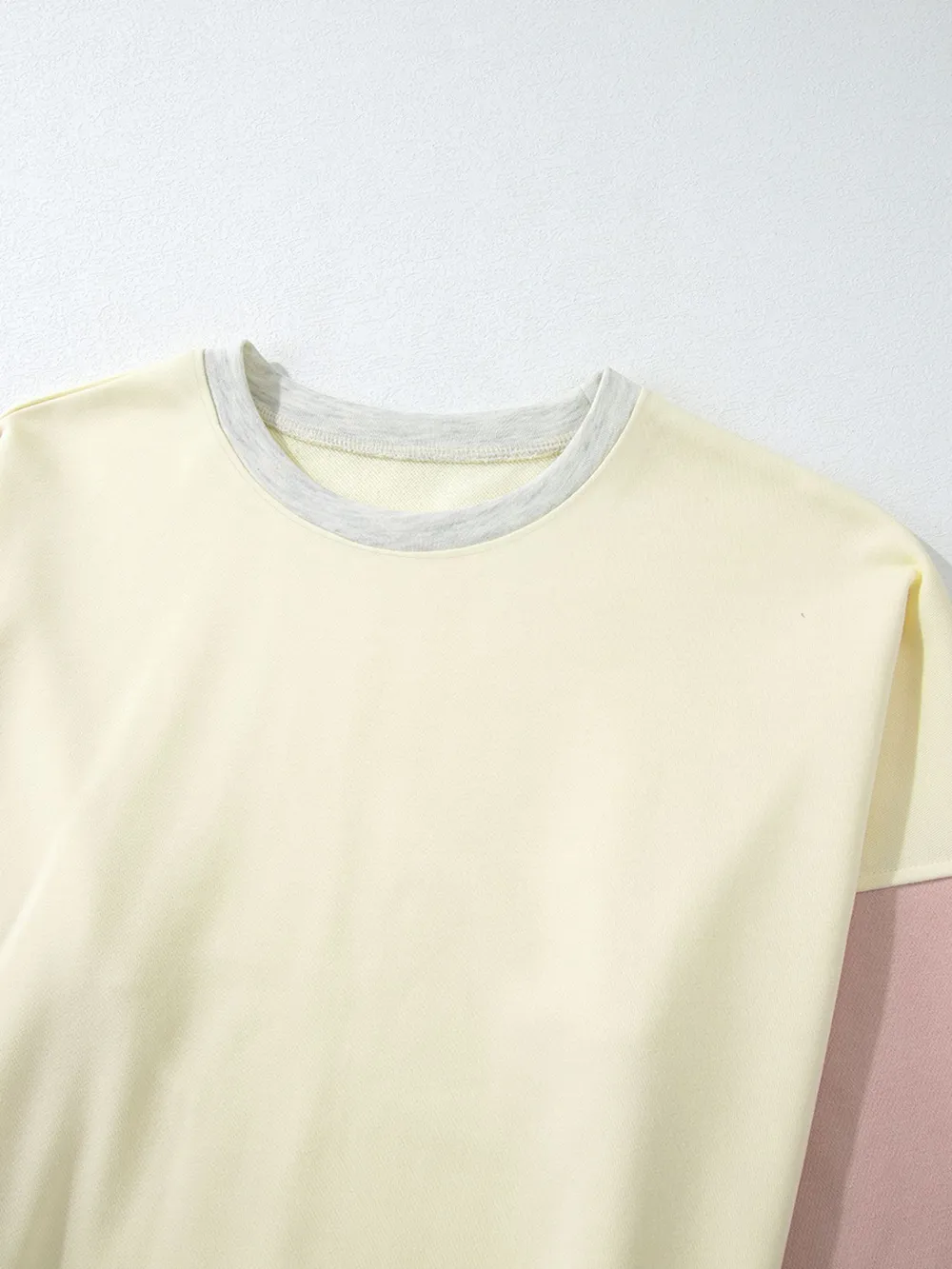 Color Block Round Neck Top and Pants Set, image 7