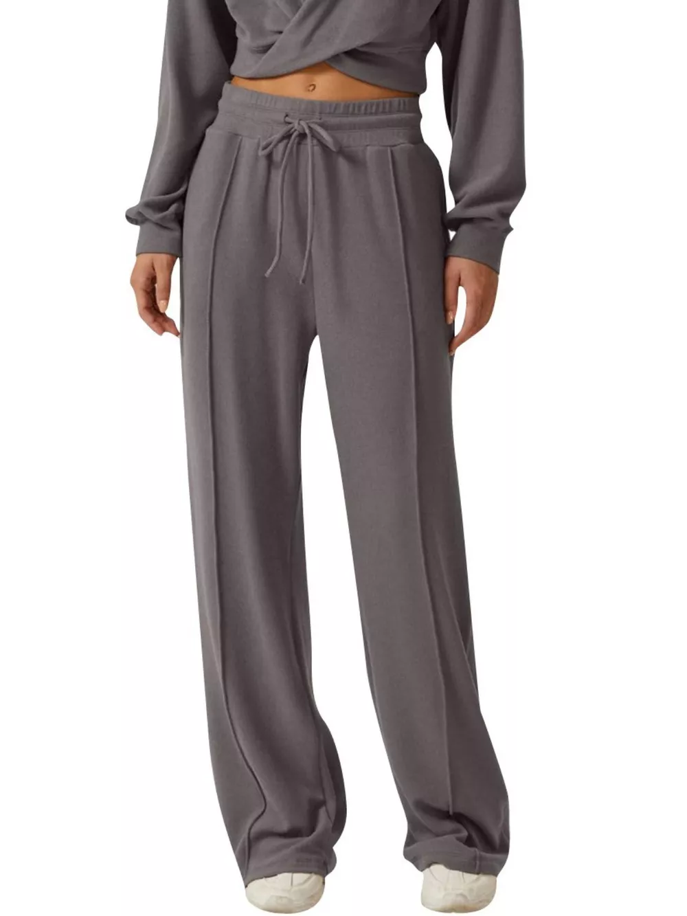 Twist-Front Long Sleeve Top and Pants Set, image 6