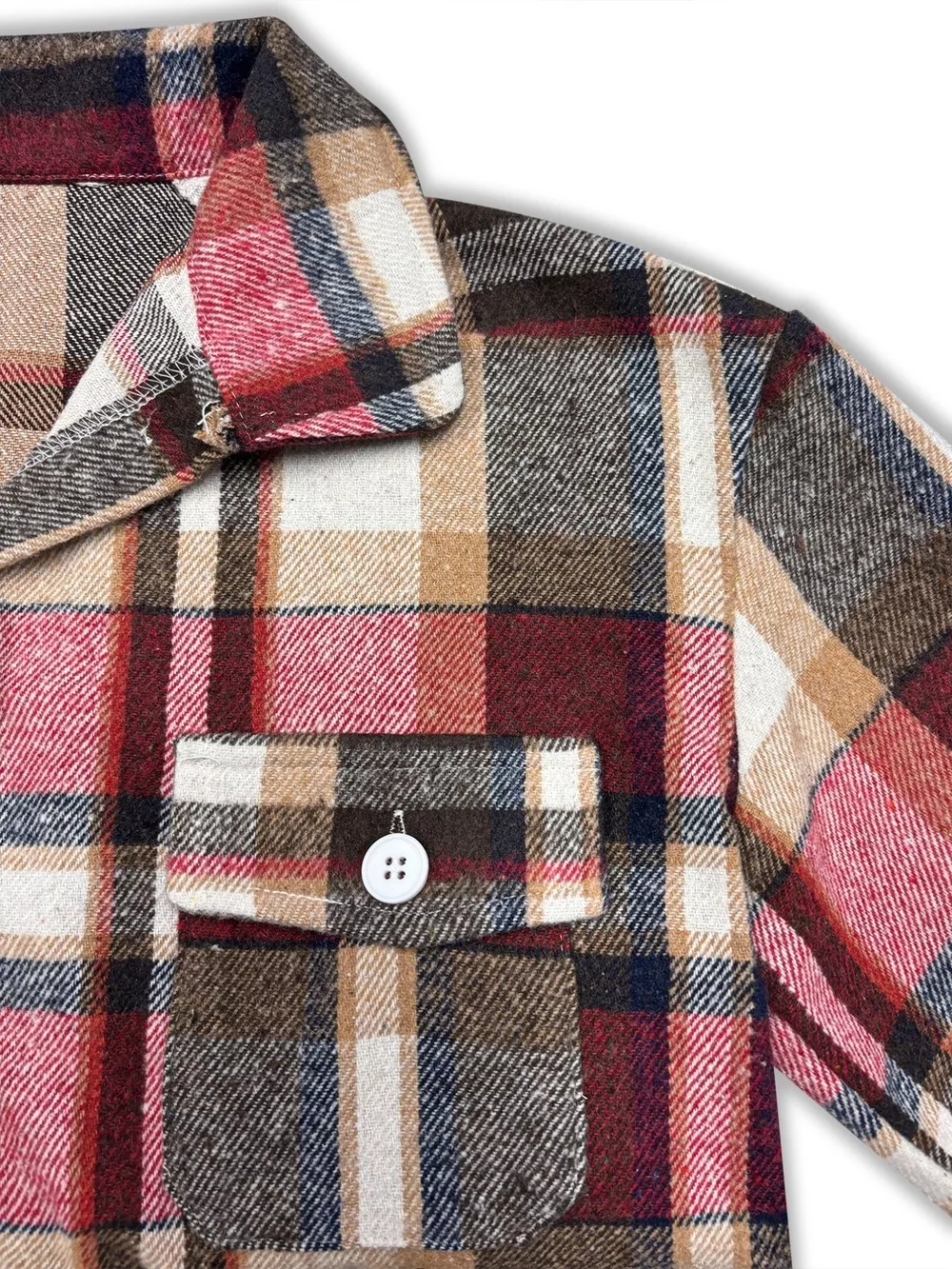 Casual Plaid Button-Down Shacket, image 2