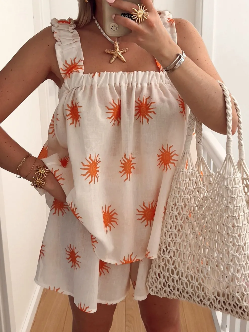 Striped Heart Cami Top and Shorts Set, image 15
