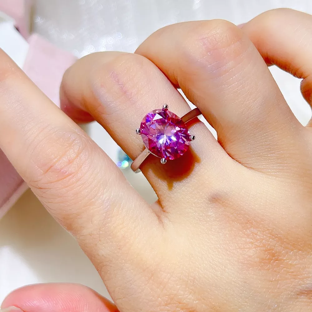 5 Carat 925 Sterling Silver Moissanite Ring