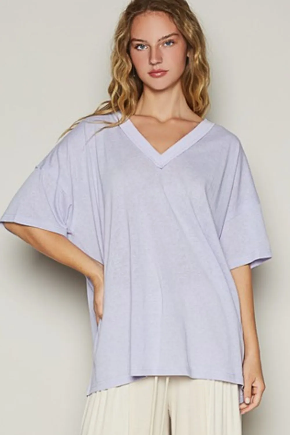 V-Neck Half Sleeve T-Shirt, image 3