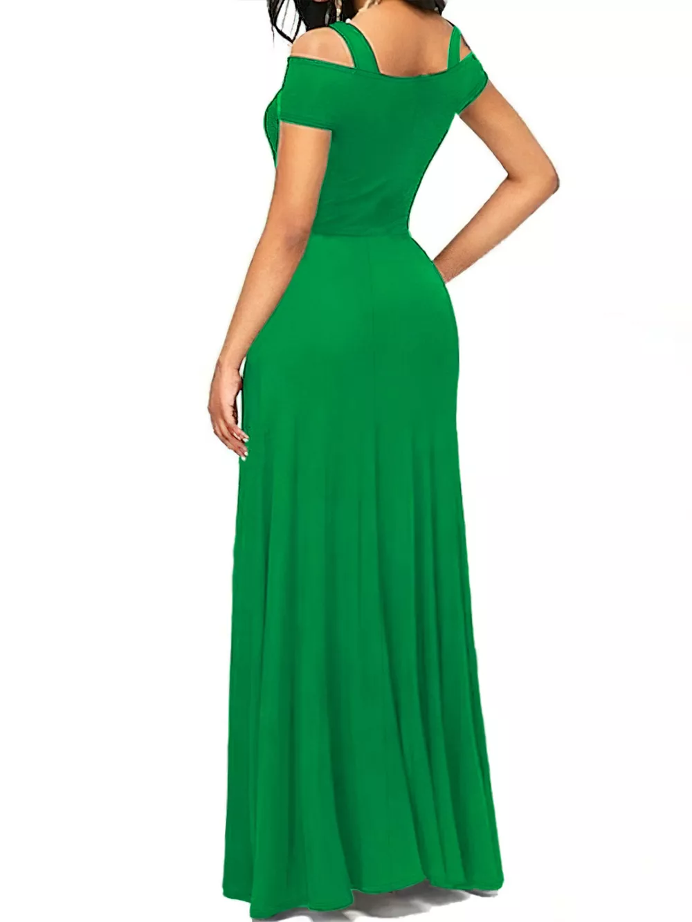 Elegant Off-Shoulder Slit Maxi Dress, image 12