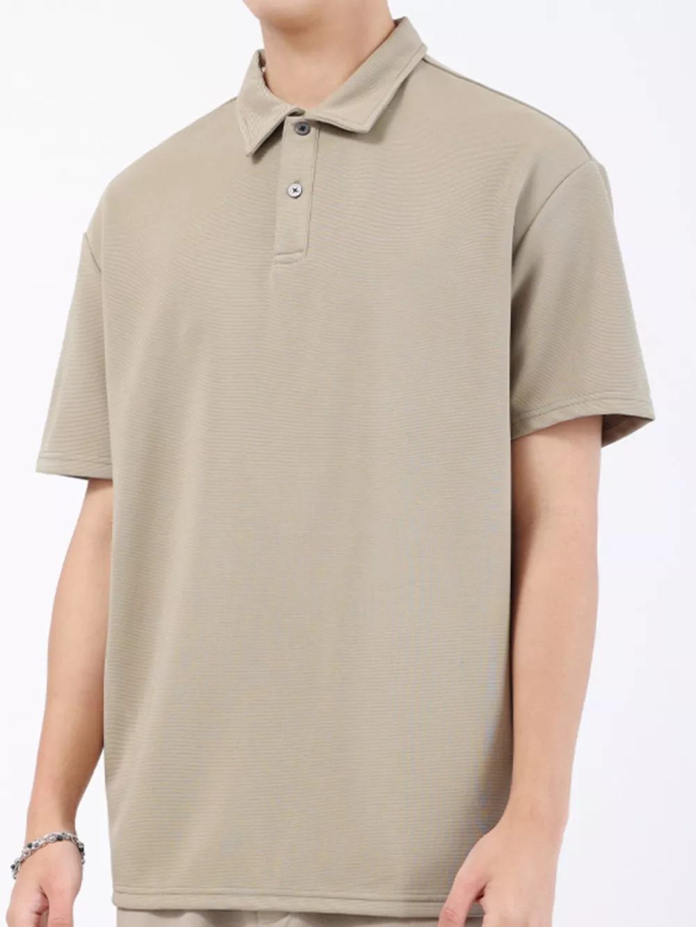 Men's Plus Size Textured Breathable Performance Polo, image 5