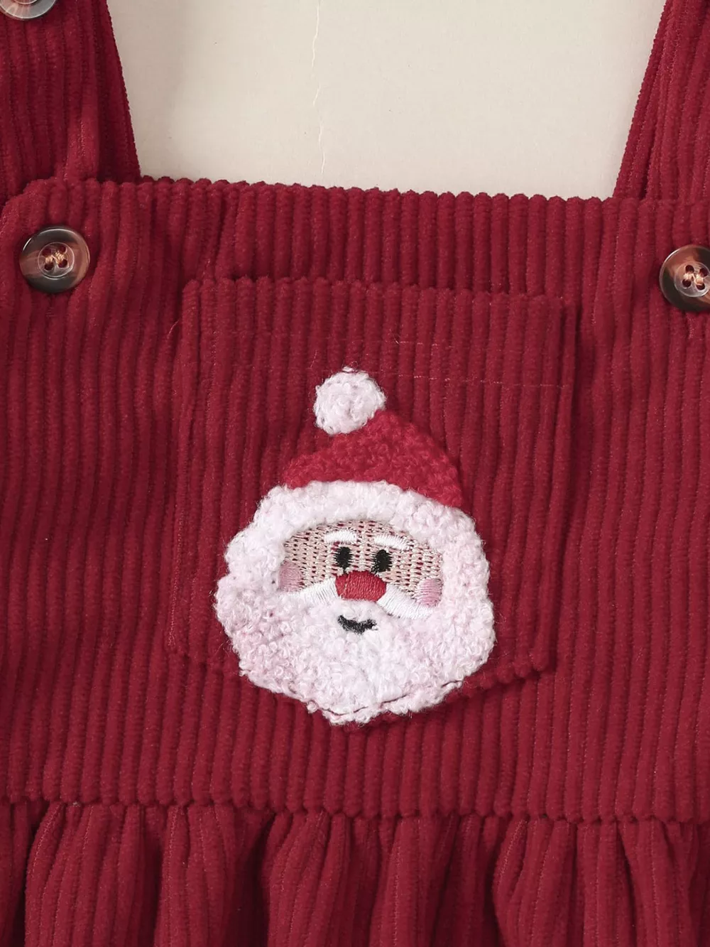 Children's Christmas Bodysuit and Overall Dress Set with Headband, image 15