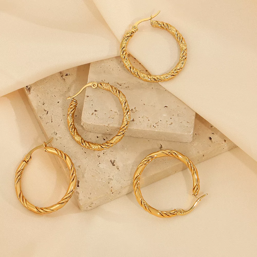 18K Gold-Plated Hoop Earrings