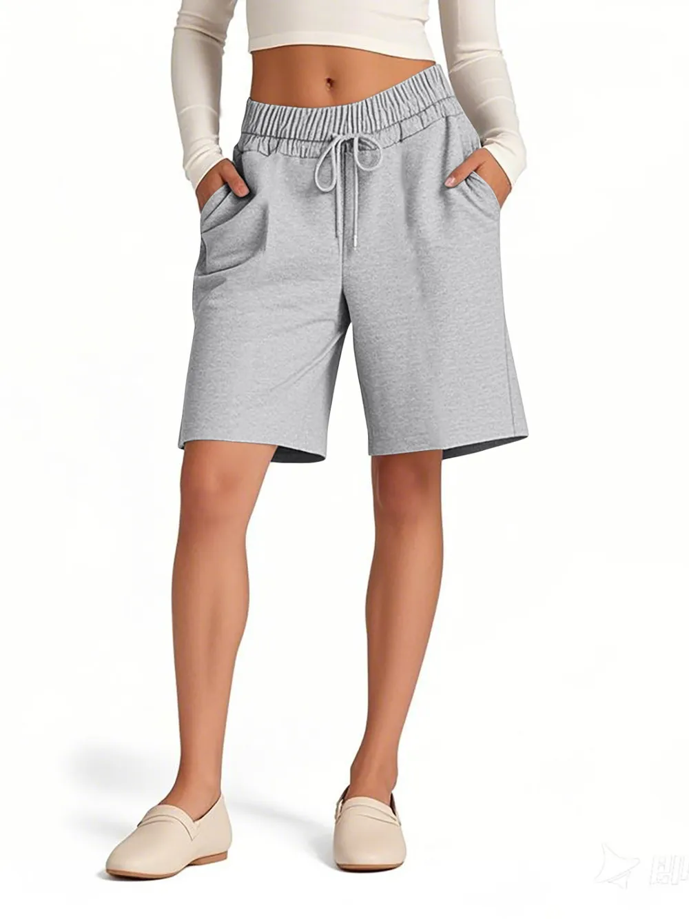 Drawstring Shorts with Pockets, image 7