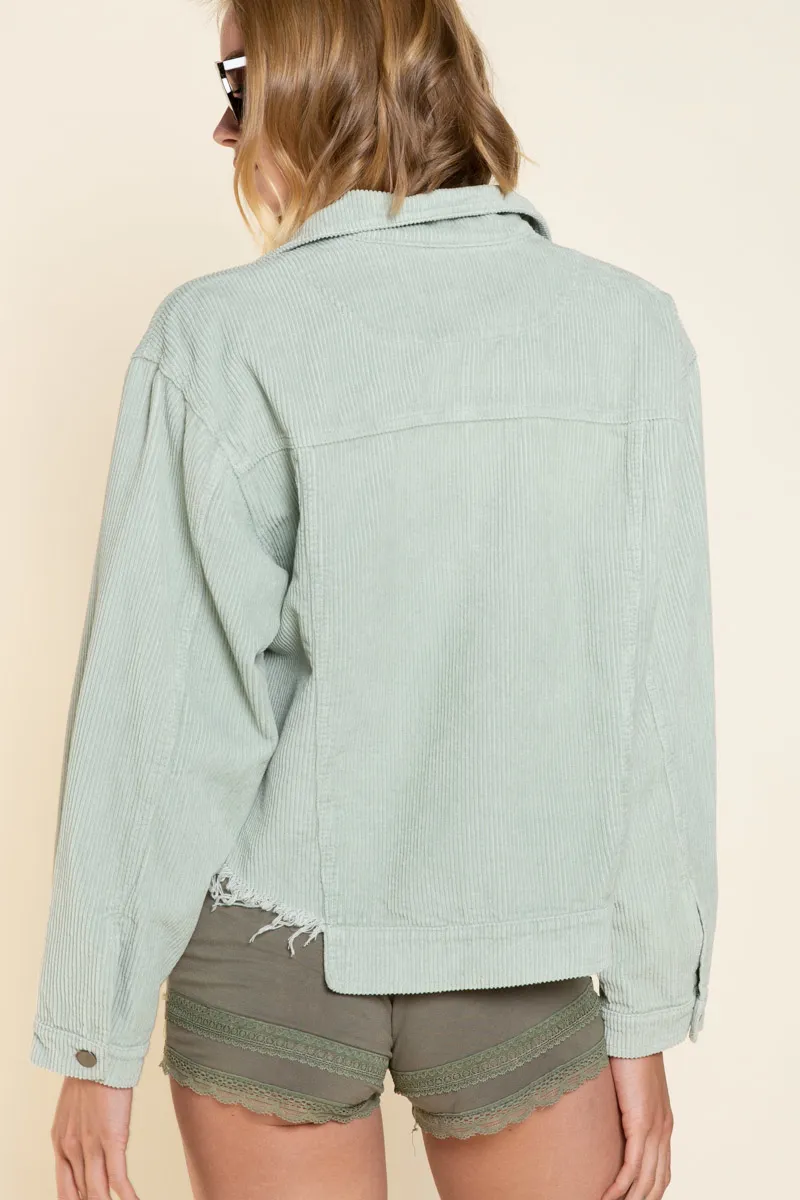 Button Down Corduroy Trucker Jacket, image 3