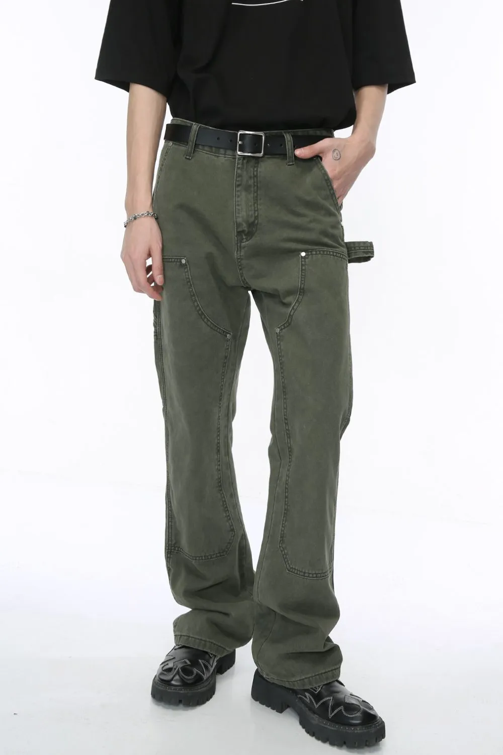Mid Rise Baggy Jeans with Pockets, image 4