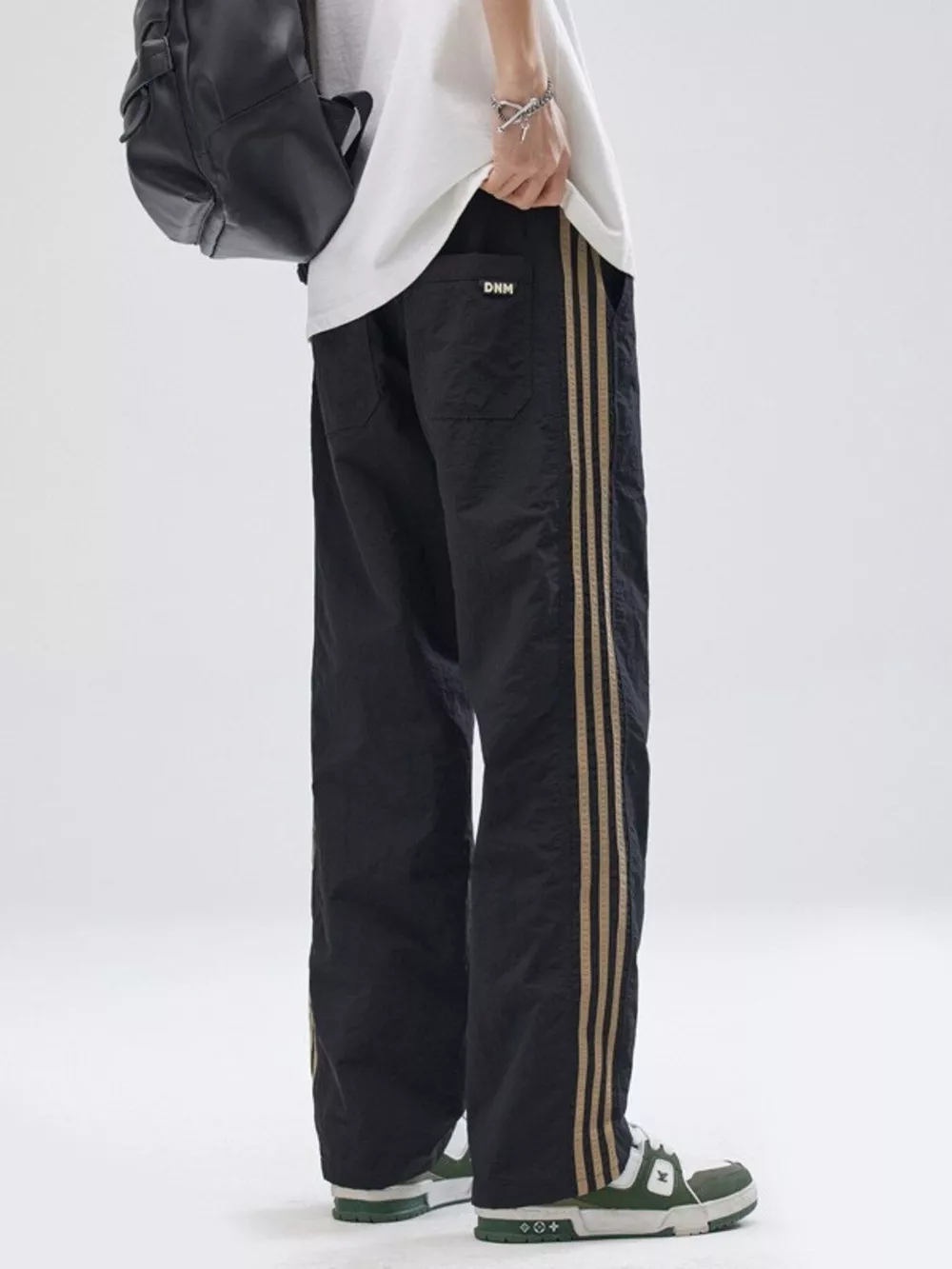 Men's Full Size Side Striped Wide Leg Pants Plus Size, image 4