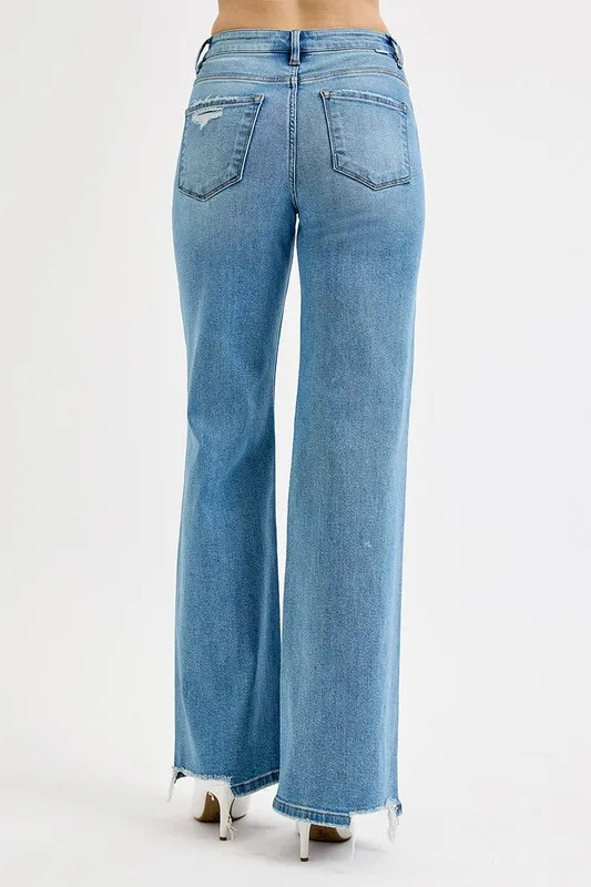 Full Size Distressed Wide Leg Jeans Plus Size, image 2