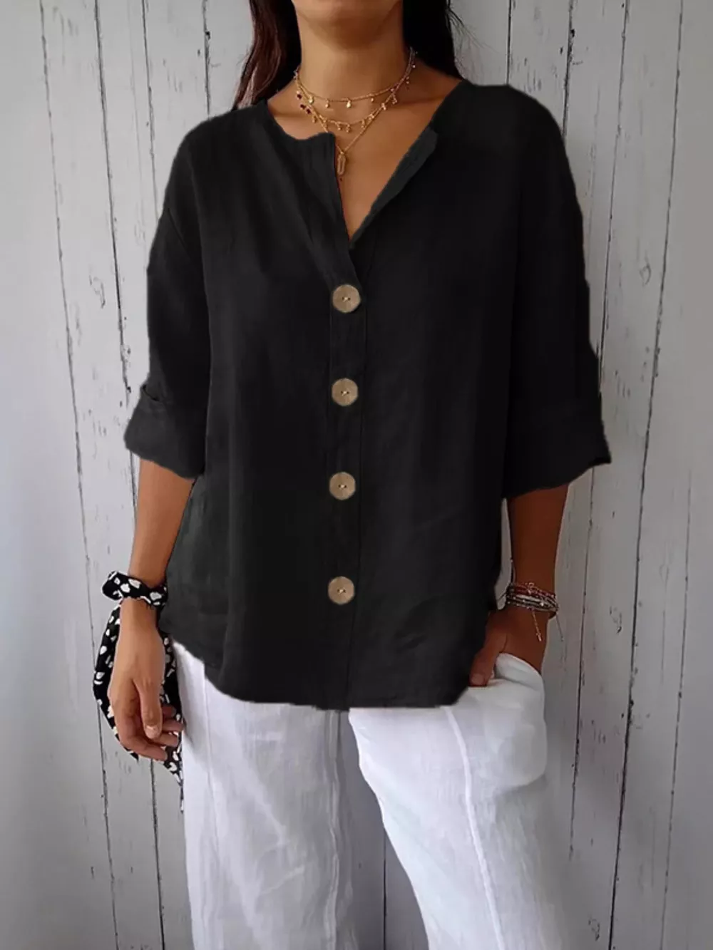 Casual Loose Button-Down Shirt, image 10