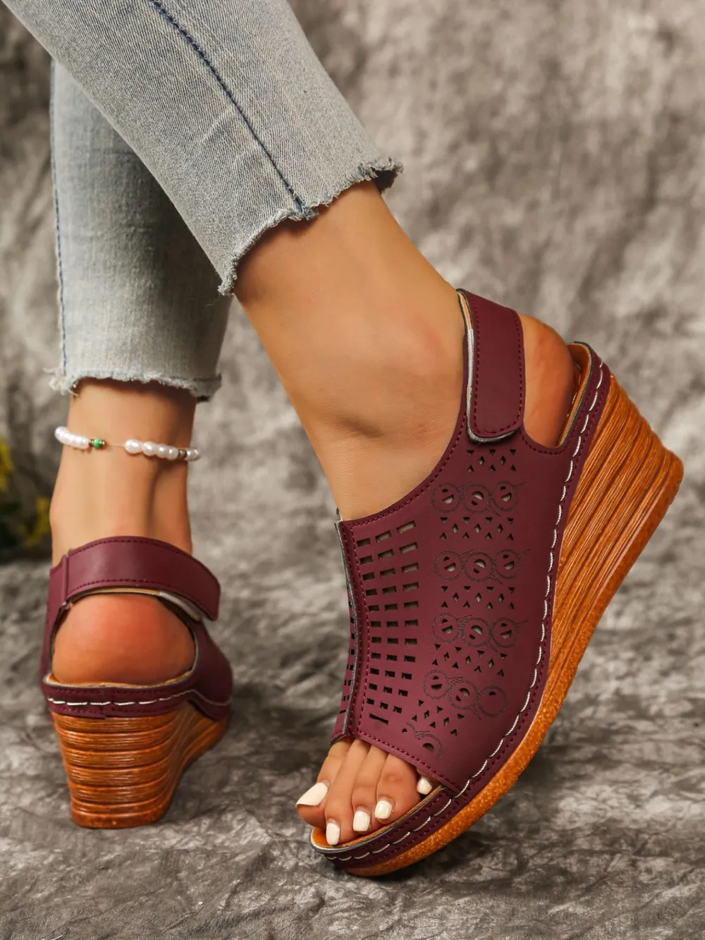 Open Toe Wedge Sandals, image 12