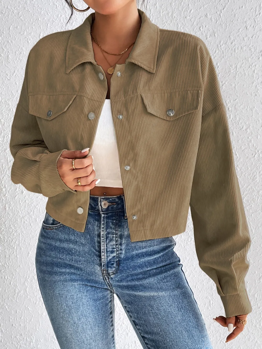 Snap Down Long Sleeve Jacket, image 9