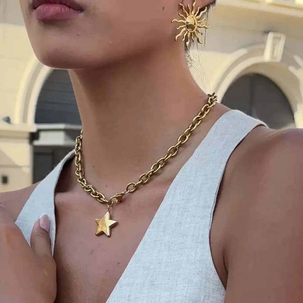 18K Gold-Plated Star Necklace, image 2