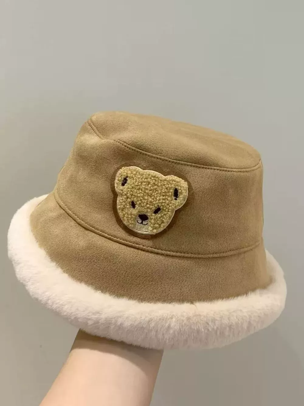 Children's Warm Plush Trim Bucket Hat, image 10