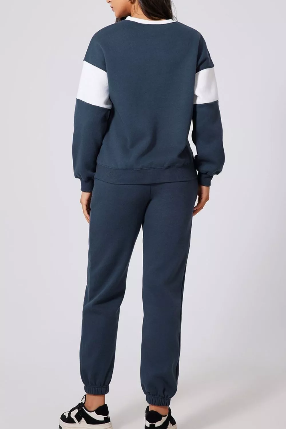 Drop Shoulder Loose Sweatshirt and Joggers Active Set, image 5