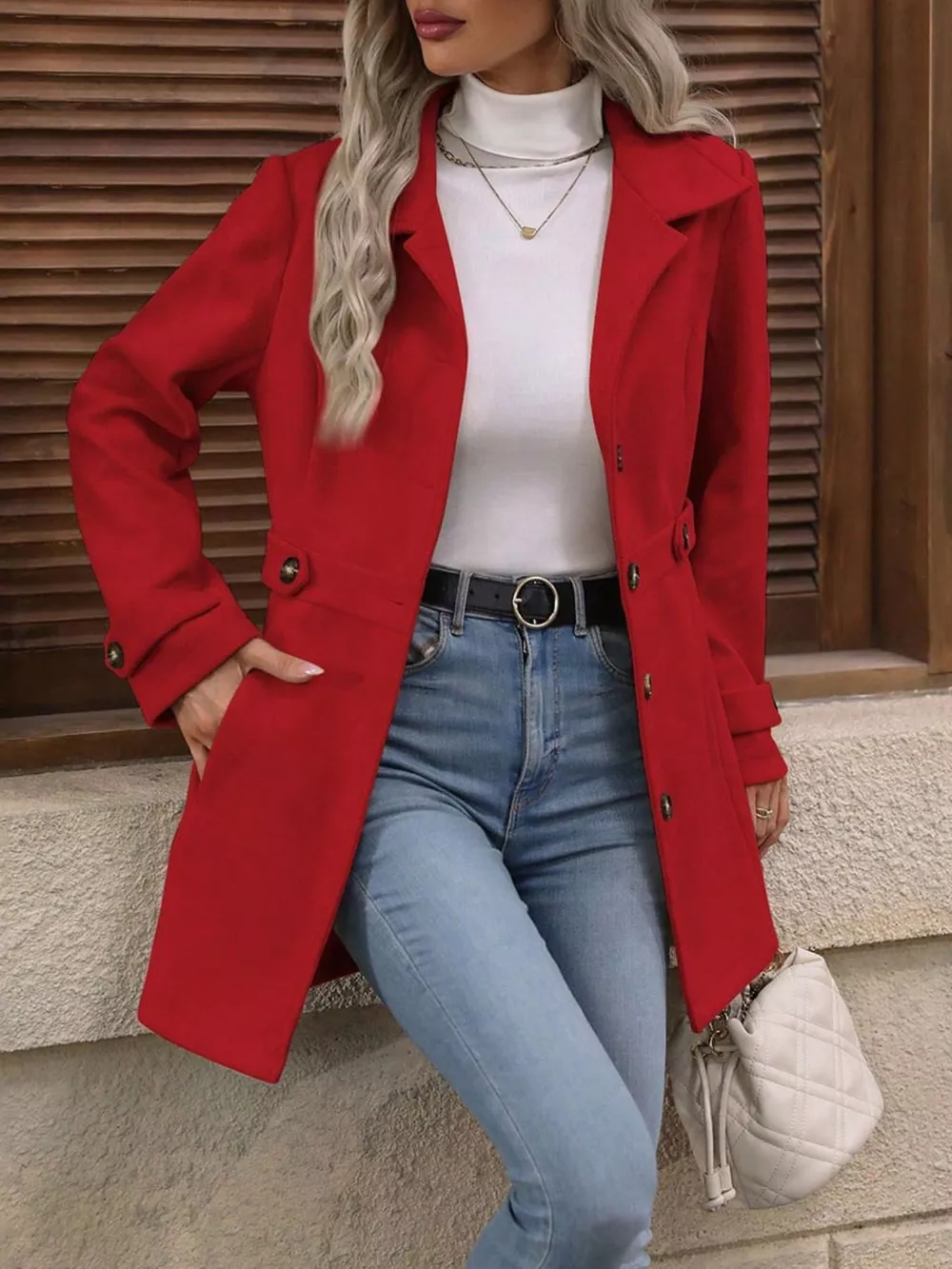 Button Up Long Sleeve Coat, image 20
