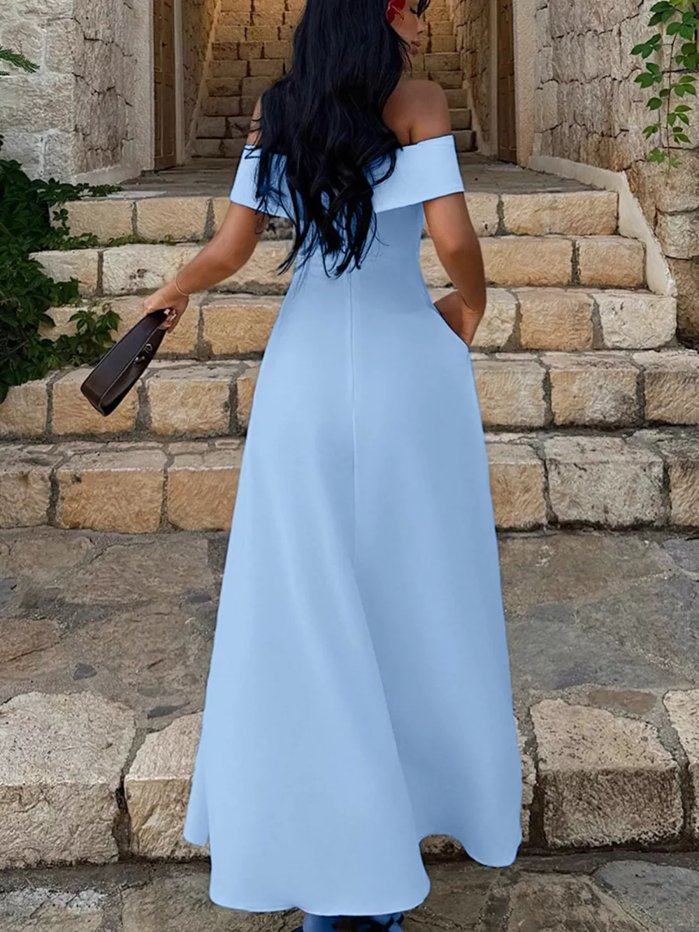Off-Shoulder A-Line Maxi Dress, image 13