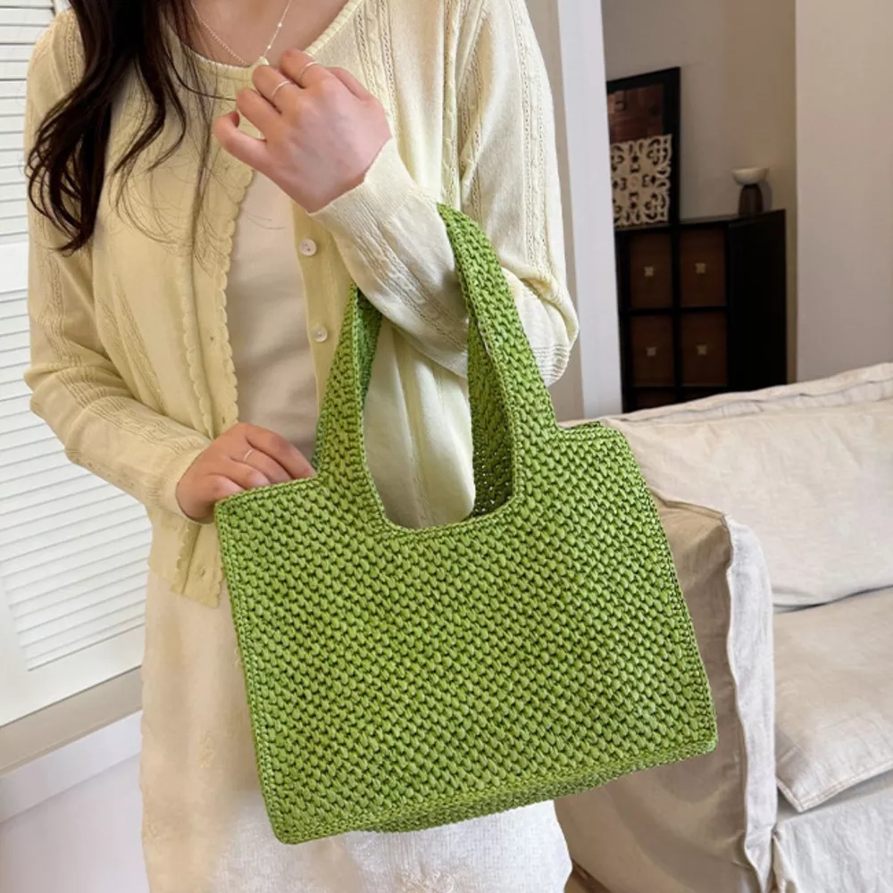 Woven Straw Handbag, image 7