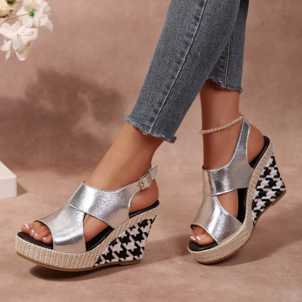 Open Toe Wedge Sandals, image 6