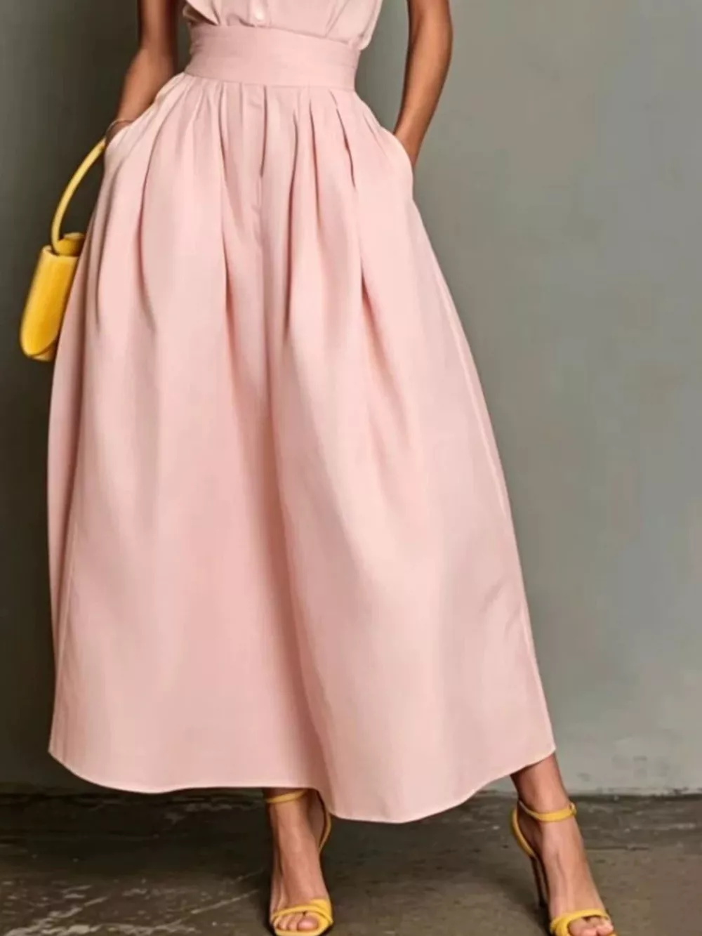 Sleeveless Collared A-Line Midi Dress, image 6