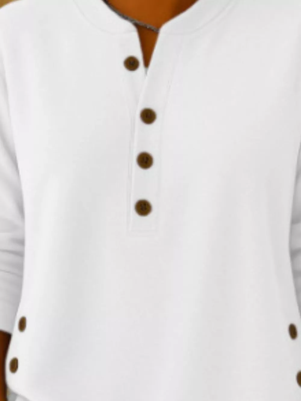 Full Size Button Detail Corduroy Top Plus Size, image 23