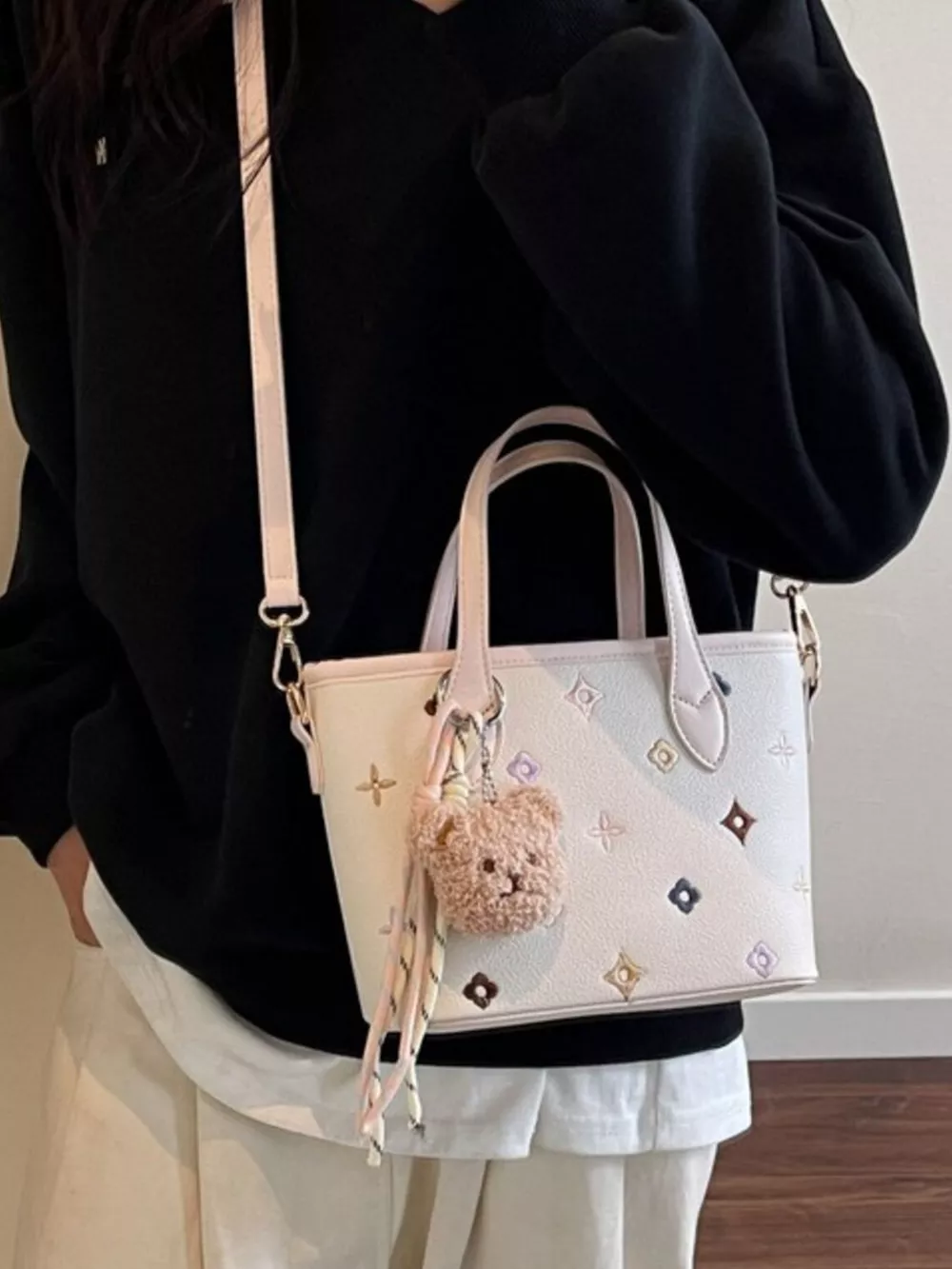 Embroidered Pattern Crossbody Bag, image 14