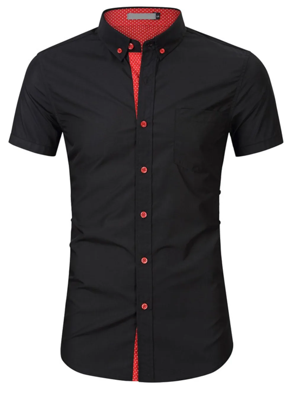 Men's Button Up Short Sleeve Shirt, image 2