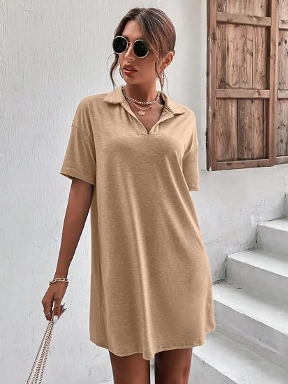 Johnny Collar Short Sleeve Polo Dress, image 5