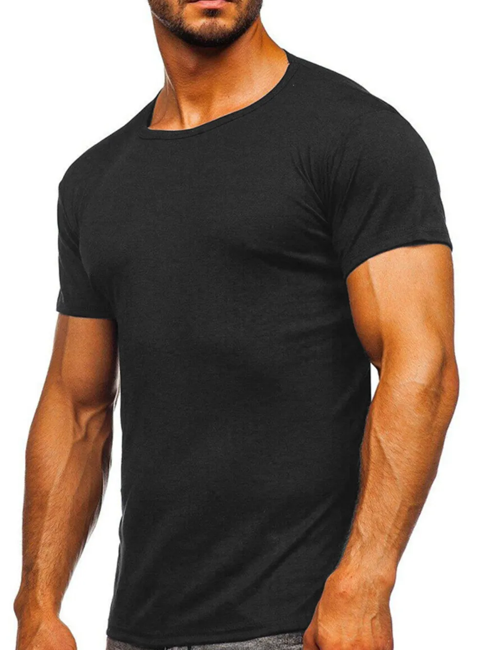 Men's Full Size Classic Fitted Crew Neck T-Shirt Plus Size, image 2