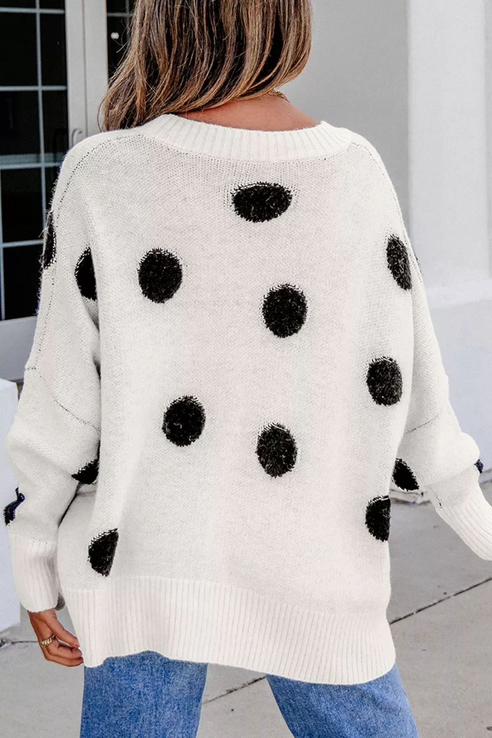 Polka Dot Button Up Cardigan, image 2