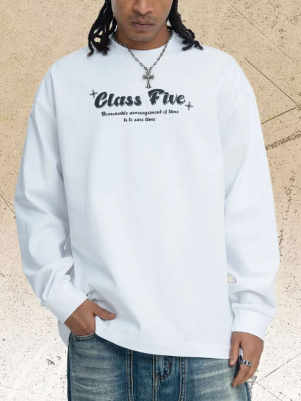 Men's Class Five Graphic Long Sleeve T-Shirt, image 4