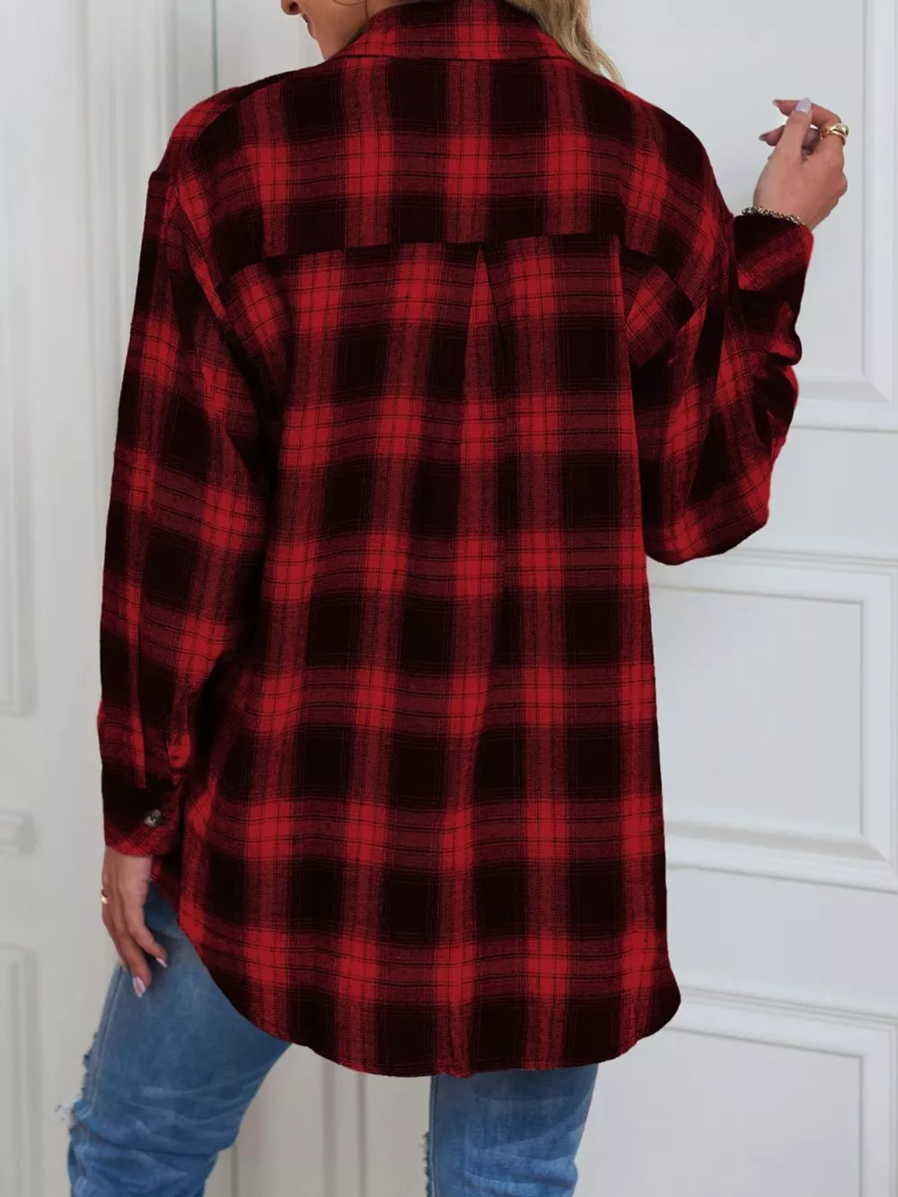 Casual Plaid Button Up Shirt, image 10
