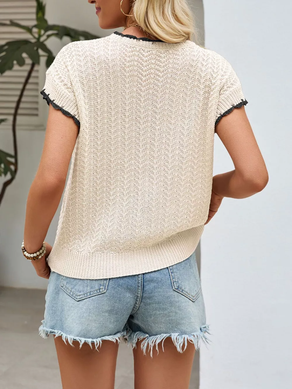 Tie-Front Knit Cardigan, image 3