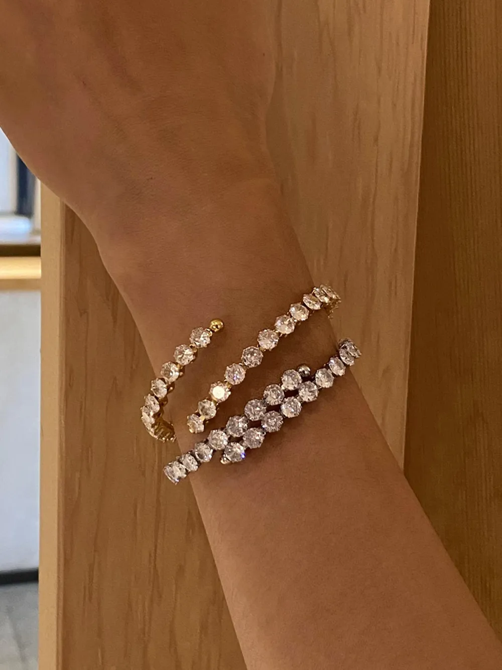 Stainless Steel Inlaid Zircon Bracelet, image 10