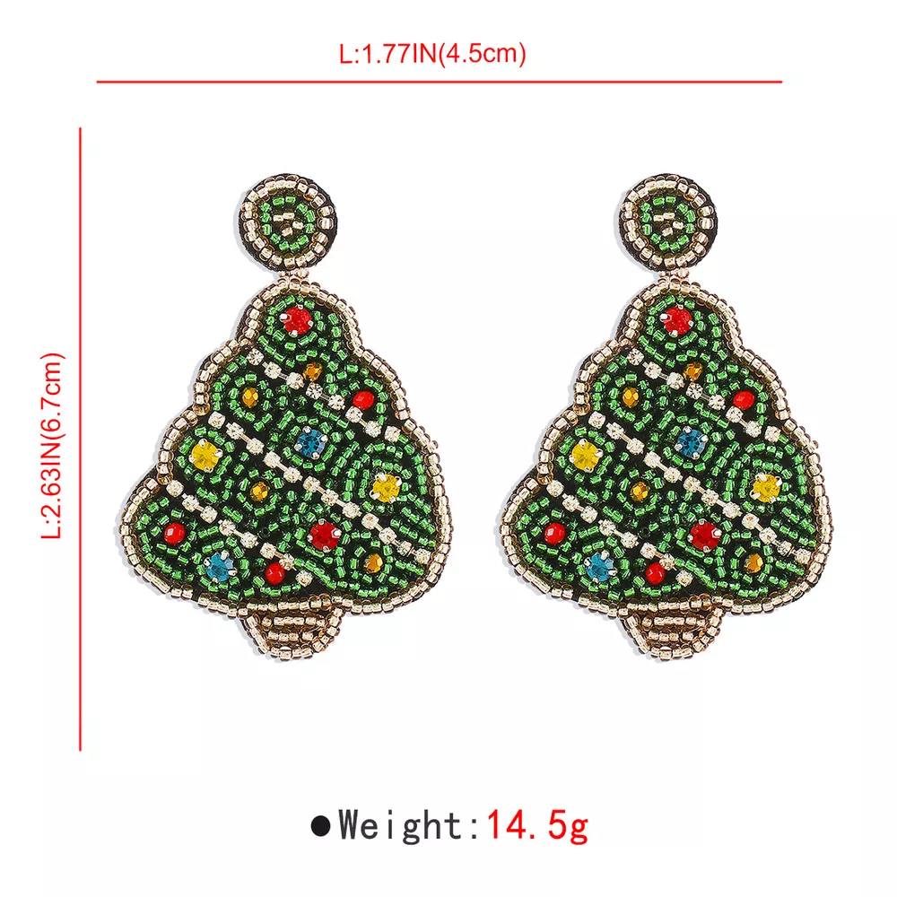 Christmas Tree Dangle Earrings, image 7