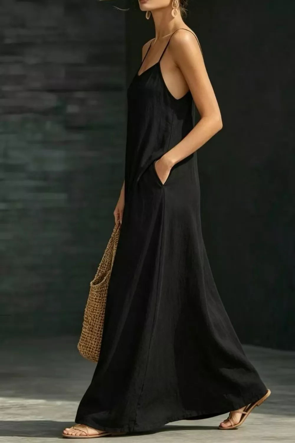 Sleeveless Loose Fit Maxi Dress, image 8