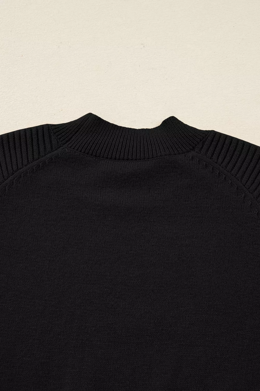 Round Neck Top and Skirt Sweater Set, image 4
