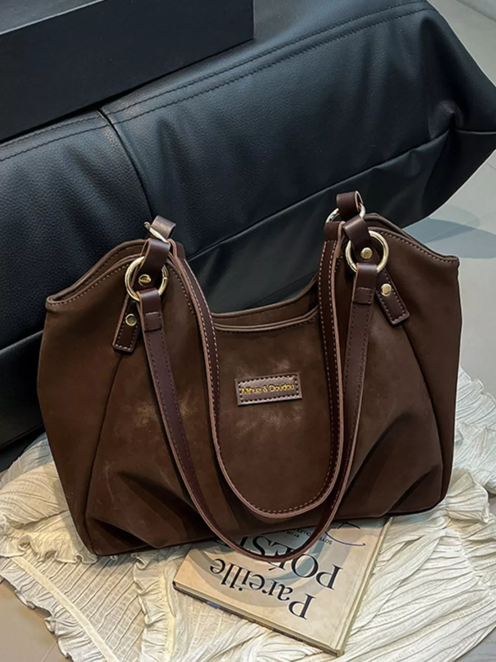 Vintage Suede Handbag, image 10