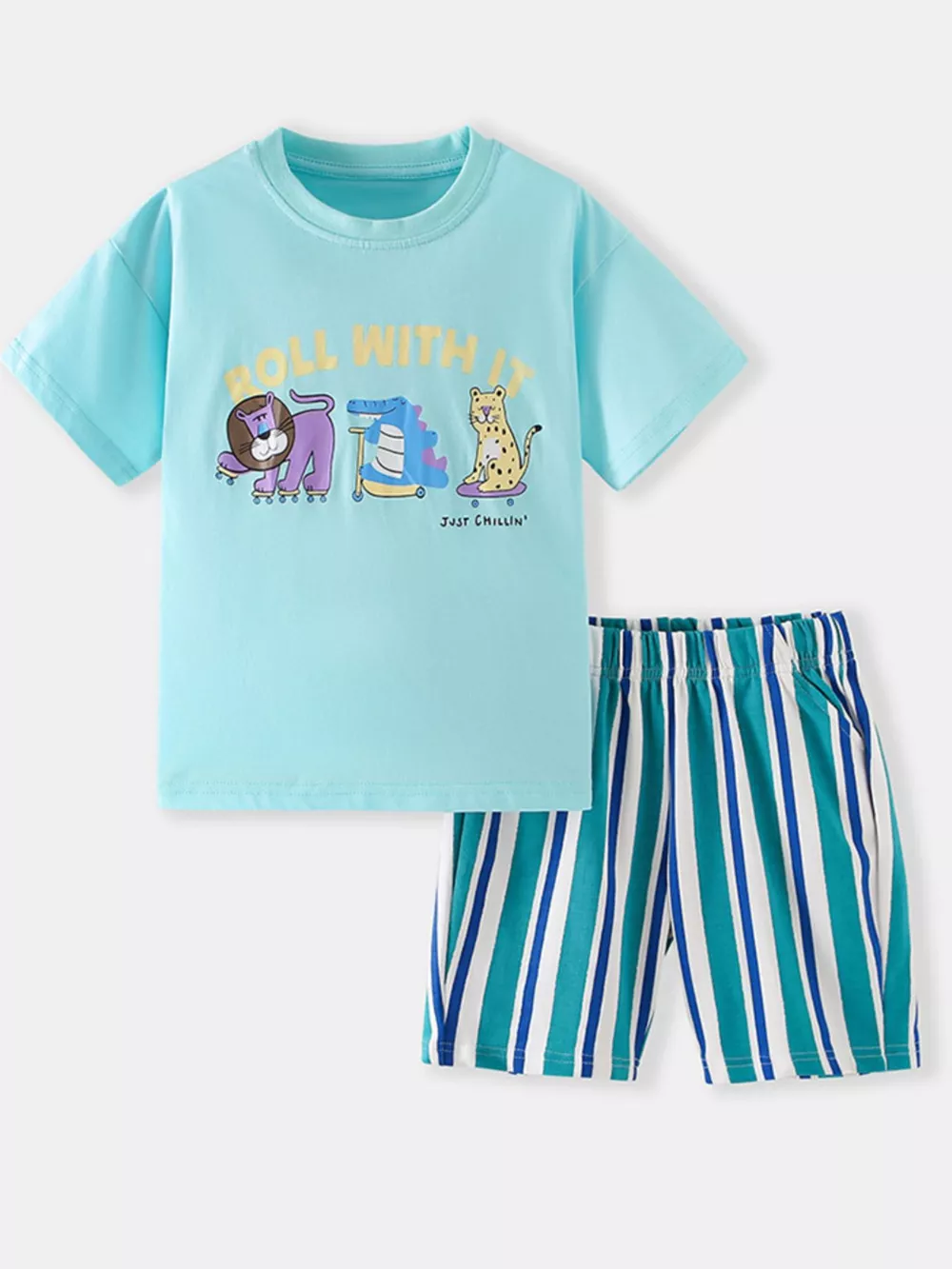 Children's Animal Graphic Tee and Shorts Set, image 2